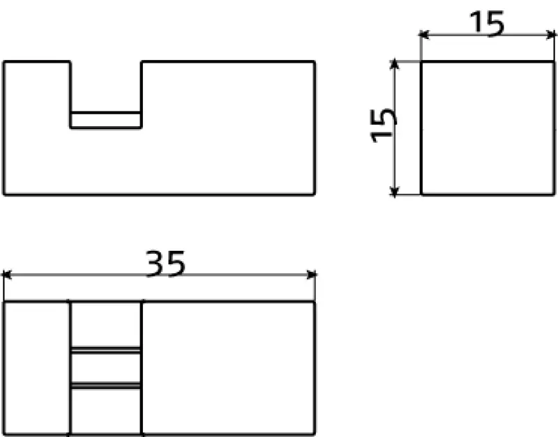 Clou Hold Me set à 4 spiegelklemmen vierkant rvs geborsteld