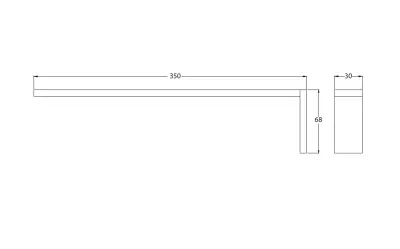 Waterevolution Deep handdoekhouder 35cm mat zwart A215PR