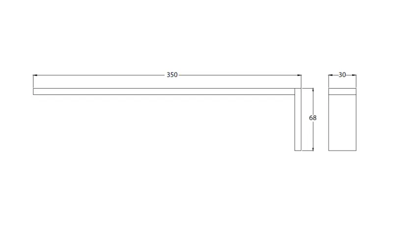 Waterevolution Deep handdoekhouder 35cm Chroom A21501