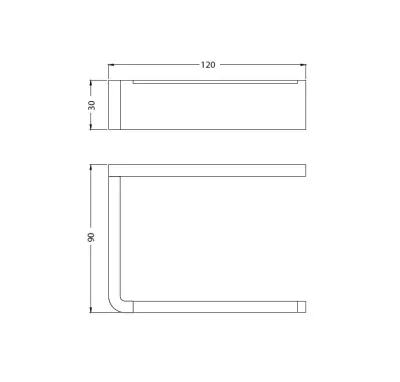 Waterevolution Deep WC-rol houder mat zwart A230PR
