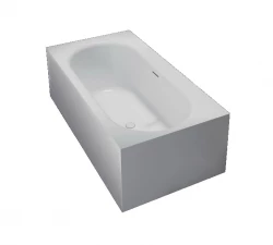 Solid-S Recto solid surface vrijstaand ligbad corian L180xB93xH55cm mat wit laatste voorraaad