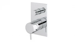 Waterevolution Flow inbouw douchemengkraan met 2 uitgangen mat wit T132BBR