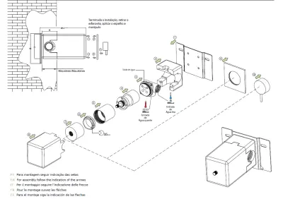 Waterevolution Flow inbouw douchethermostaat massief RVS met ronde rozet T142TBIE 1208816582