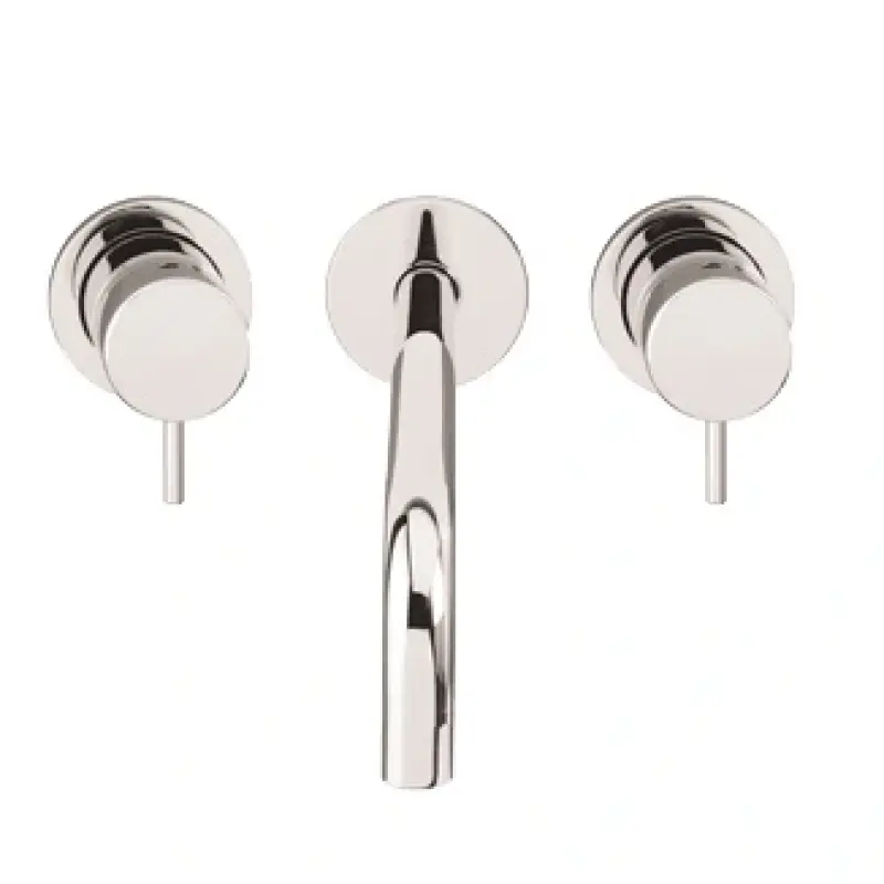 Waterevolution Flow 3-gats Inbouw Wastafelkraan Chroom met uitloop 21 cm T1163F01-21