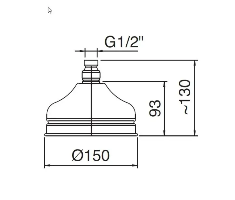 Zazzeri hoofddouche 15cm messing natuur (verkleurd) 2900SO02A00ONON