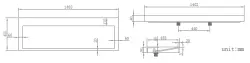 Solid-S Quatra wastafel solid surface mat wit zonder kraangat 140 x 45,5 x 8 cm 1208852752