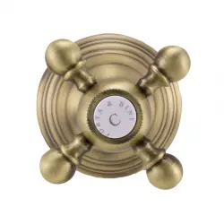 PB klassieke kraan inbouw stopkraan met sterknop Brons 1208855572