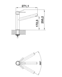 Blanco Keukenkraan Ambis massief RVS 523118