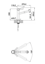 Blanco Keukenkraan Ambis-S met uittrekbare handdouche massief RVS 523119