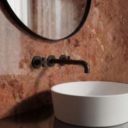 Waterevolution Cruz 3-Gats inbouw wastafelkraan mat zwart 19cm uitloop 1208916572