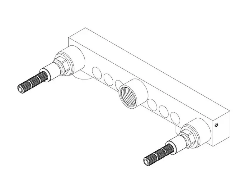 Waterevolution Cruz 3-Gats inbouw wastafelkraan mat zwart 19cm uitloop 1208916572