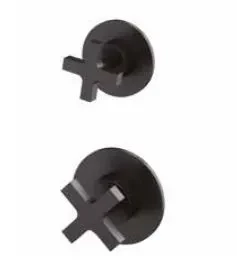 Waterevolution Cruz inbouw thermostaat met omsteller mat zwart 1208919595