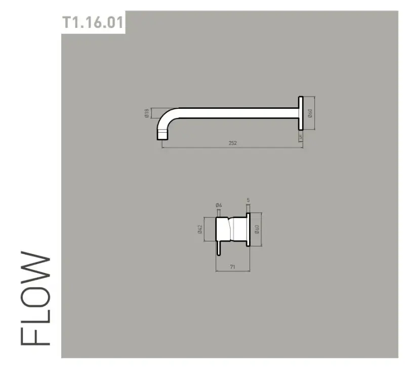 Waterevolution Flow Inbouw Wastafelkraan RVS met uitloop 21 cm T1.16BIEV2