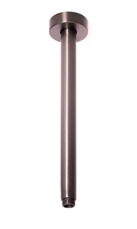 OUTLET Rubio Inox douchearm plafond 300mm volledig RVS in PVD kleur Gun Metal 1208920703 Laatste Product
