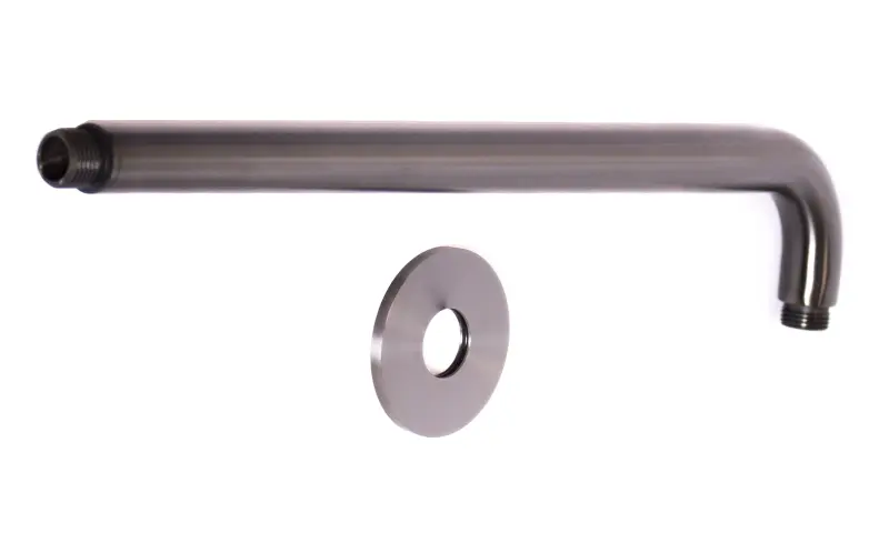 OUTLET Rubio Inox douchearm 400mm RVS rond in PVD kleur Gun Metal 1208920704 Laaste Product