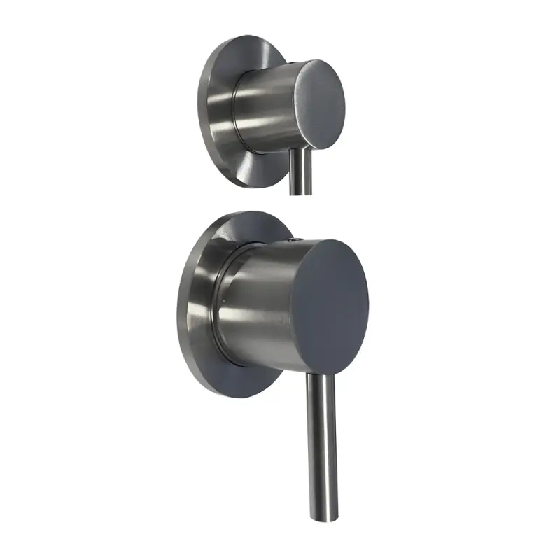 OUTLET Rubio Inox inbouw mengkraan voor douche of bad met 2-weg omsteller PVD kleur geborsteld goud 1208920713 Laatste Product