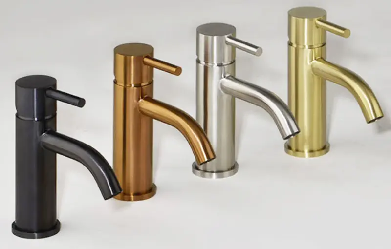 OUTLET Rubio Inox inbouw mengkraan voor douche of bad met 2-weg omsteller PVD kleur geborsteld goud 1208920713 Laatste Product