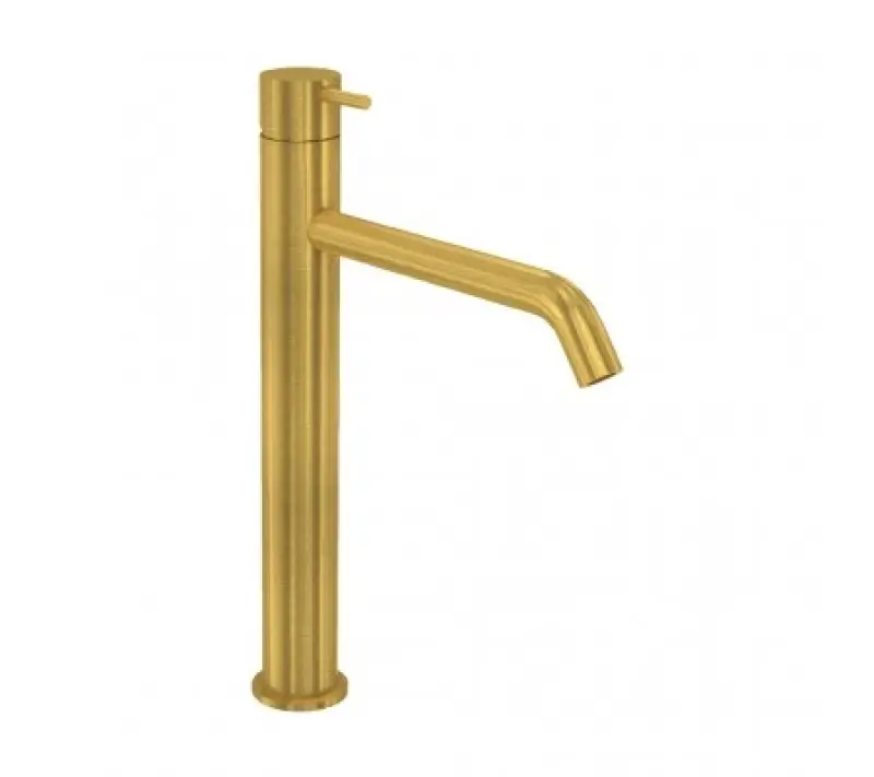 Waterevolution Flow wastafelkraan voor waskommen geborsteld messing  T115LE