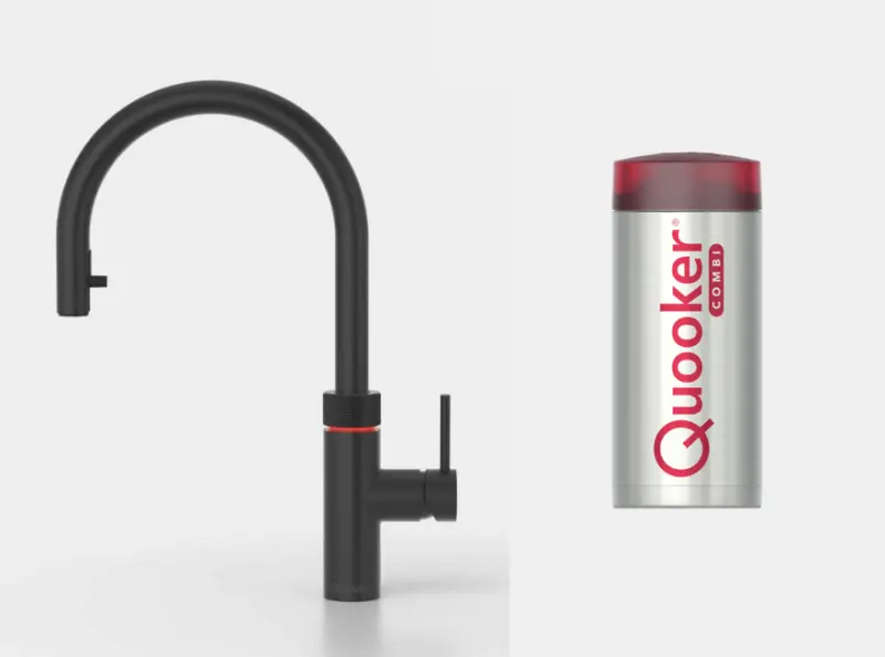 Quooker Flex Zwart COMBI Warm, koud, kokend water 22XBLK