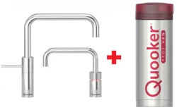 Quooker Nordic Square Twintaps Chroom PRO3 Warm, koud, kokend water 3NSCHRTT