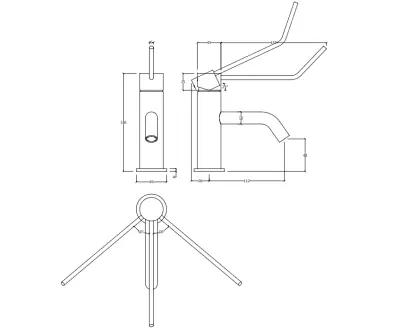 Waterevolution Flow wastafelkraan incl. click plug geborsteld messing  T111LE