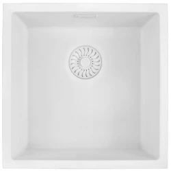 Caressi White Line wit Quartz spoelbak 40cm opbouw of onderbouw CAGRPP40WH-TU 1208921340