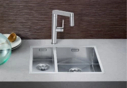 Blanco dubbele spoelbak Zerox 340/180-IF Bak links - 521611