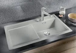 Blanco Zenar 5 S - enkele spoelbak en spoeltafel met draaiknopbediening in antraciet - BR - 523934