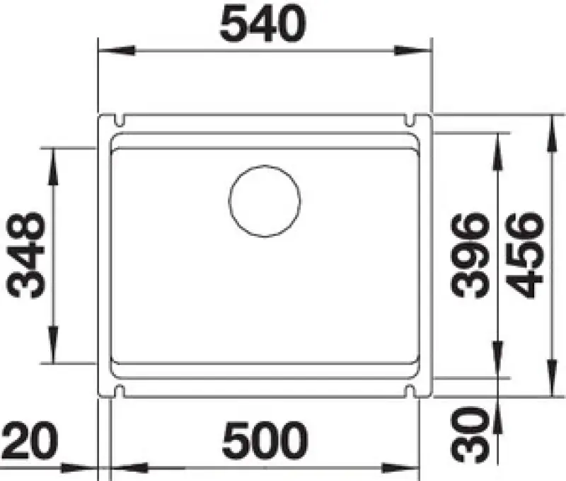 Blanco Etagon 500-U onderbouw spoelbak basalt 525154