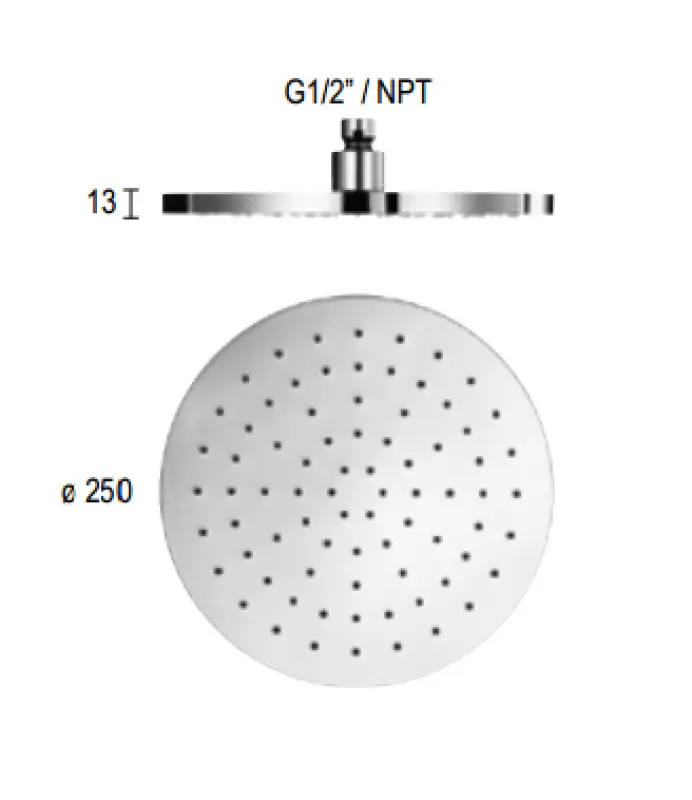 SB Rubinetterie Regendouche Eco Air waterbesparende hoofddouche 25cm metaal mat zwart 1208946742