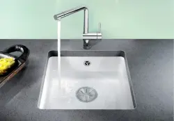 Blanco Subline 375-U - Enkele spoelbak in magnolia glanzend - 523727