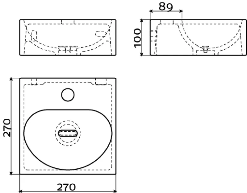 OUTLET Clou Flush fontein (flush 4) met kraangat met plug wit keramiek CL/03.03040-2