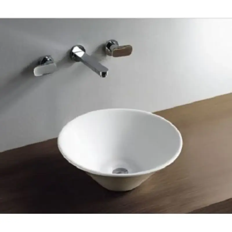 OUTLET Blusani Cera Round wastafel 42x42x15cm wit BS204405