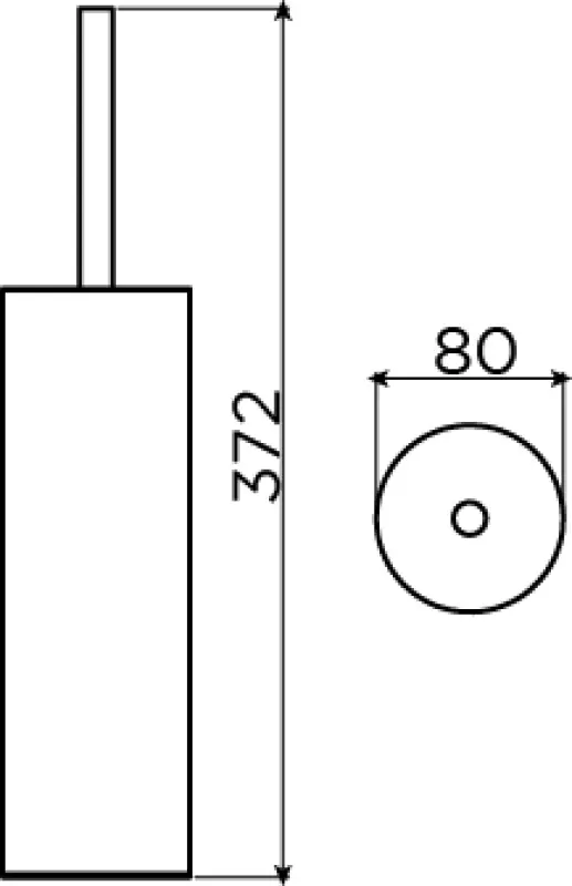 Clou Sjokker toiletborstelgarnituur staand mat zwart