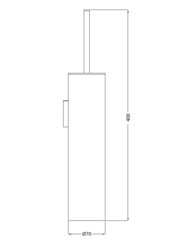Waterevolution Deep toiletborstelset wand geborsteld messing