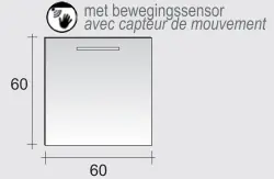 OUTLET INK spiegel met verlichting 80x60cm 8408220