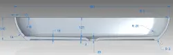 Solid-S Mare grote opbouwwastafel kom ovaal mat wit 95x37cm zonder overloop exclusief solid surface plug 1208953460
