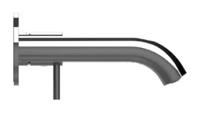 SB Round inbouw wastafelmengkraan geborsteld koper PVD 102mm