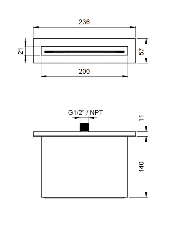 SB 316 Waterval uitloop opbouw volledig RVS 1208953546