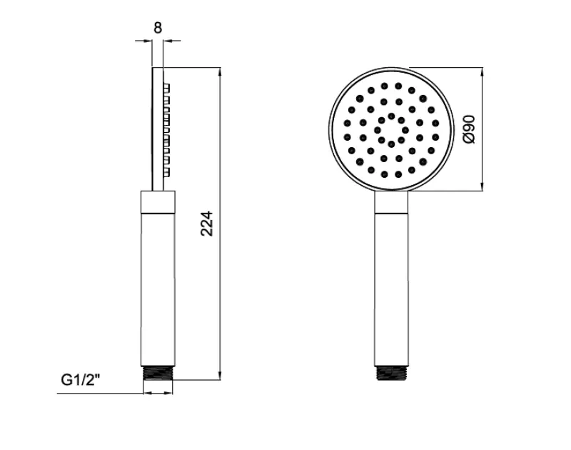 SB Rubinetterie Universale handdoucheset met slang en ophanghaak geborsteld messing goud PVD 1208953551