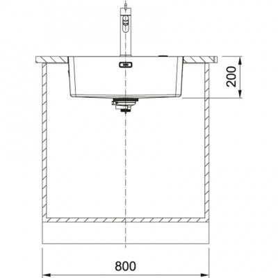 Franke Mythos MYX 210.55 rvs spoelbak 55x40cm vlakbouw 127.0638.277