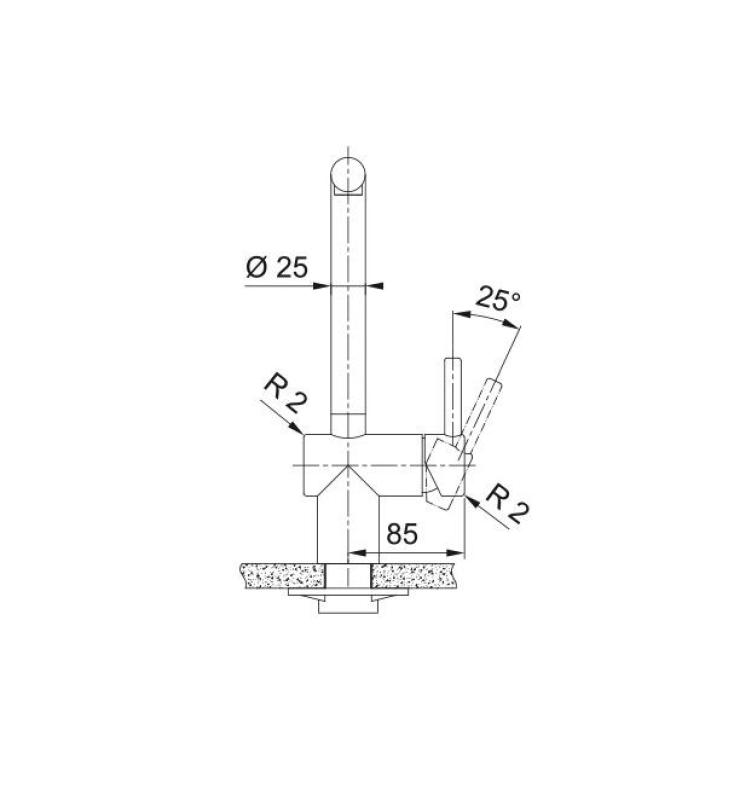 Franke koperen Keukenkraan Atlas Neo met uitrekbare uitloop pvd copper 115.0628.208
