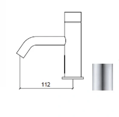 Waterevolution Flow elektronische wastafelkraan infrarood op batterijen RVS 1208953933