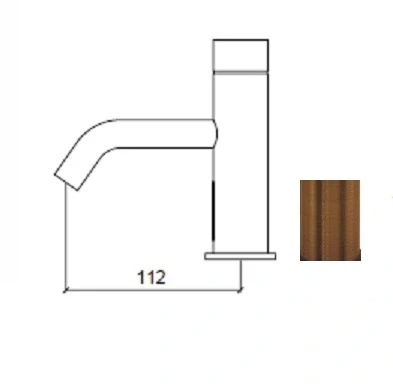 Waterevolution Flow elektronische wastafelkraan infrarood op batterijen geborsteld messing 1208953934 (kloon)