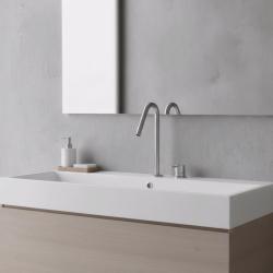 Waterevolution Flow 2-gats wastafelkraan RVS met hoge V 120mm uitloop T1122VIE