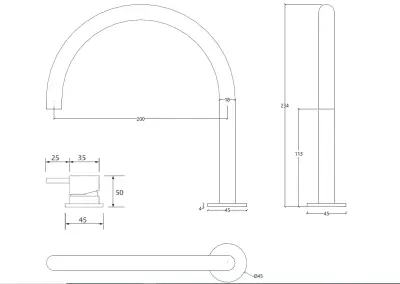 Waterevolution Flow 2-gats wastafelkraan chroom met lage U 113mm uitloop T1121U01