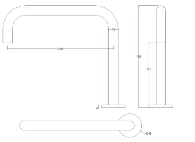 Waterevolution Flow 2-gats wastafelkraan geborsteld messing T112HLE