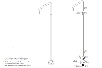 Waterevolution Flow vrijstaande wastafelkraan uitloop PVD Gun Metal T1676GME