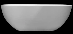 Solid-S Oval kleine vrijstaand ligbad 155x75 mat wit solid surface wit 1208954246