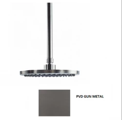 Waterevolution Flow hoofddouche 250mm met plafondaansluiting PVD Gun Metal T164225GME